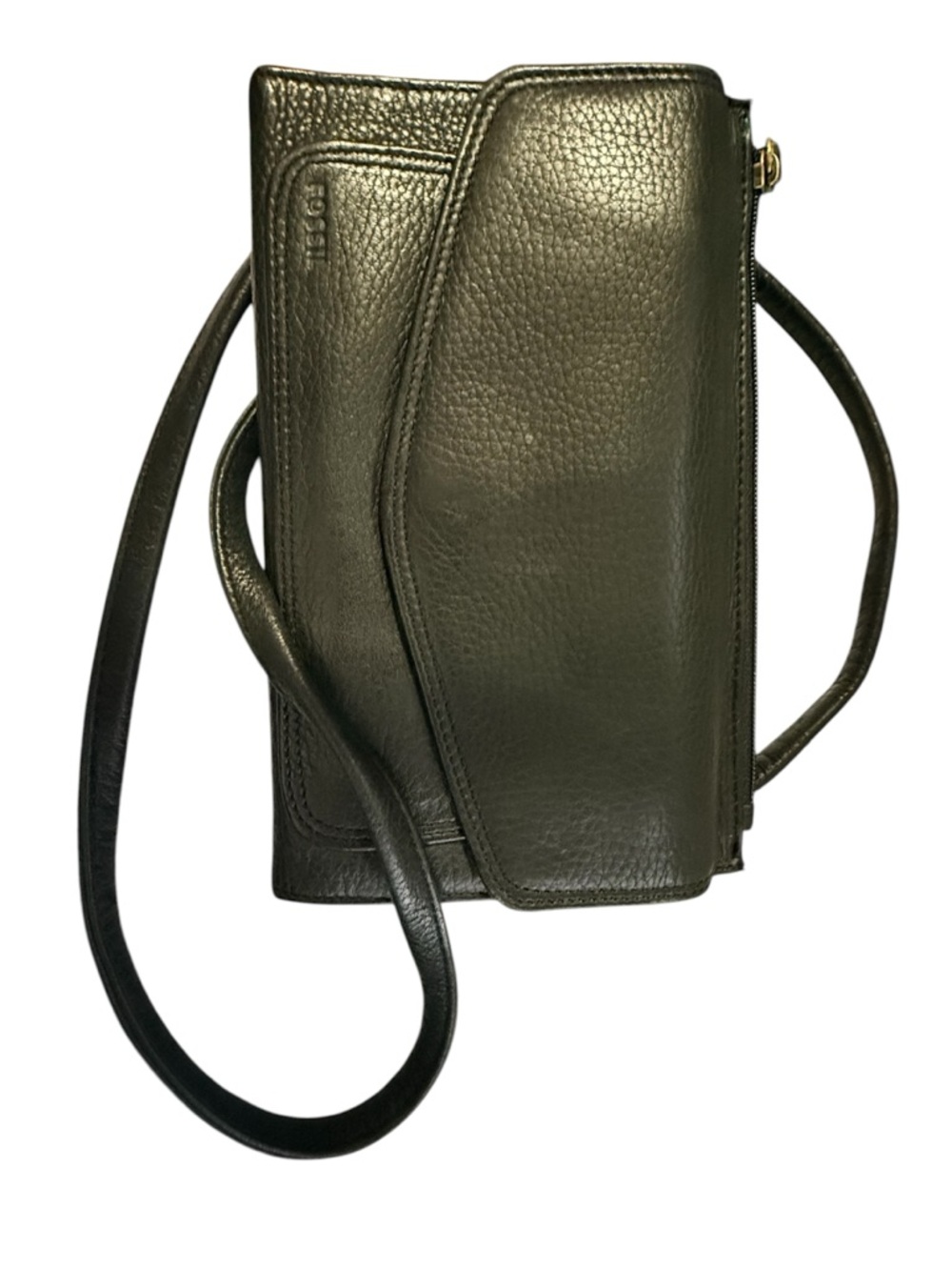 Vintage Fossil leather organizer bag - 1990s